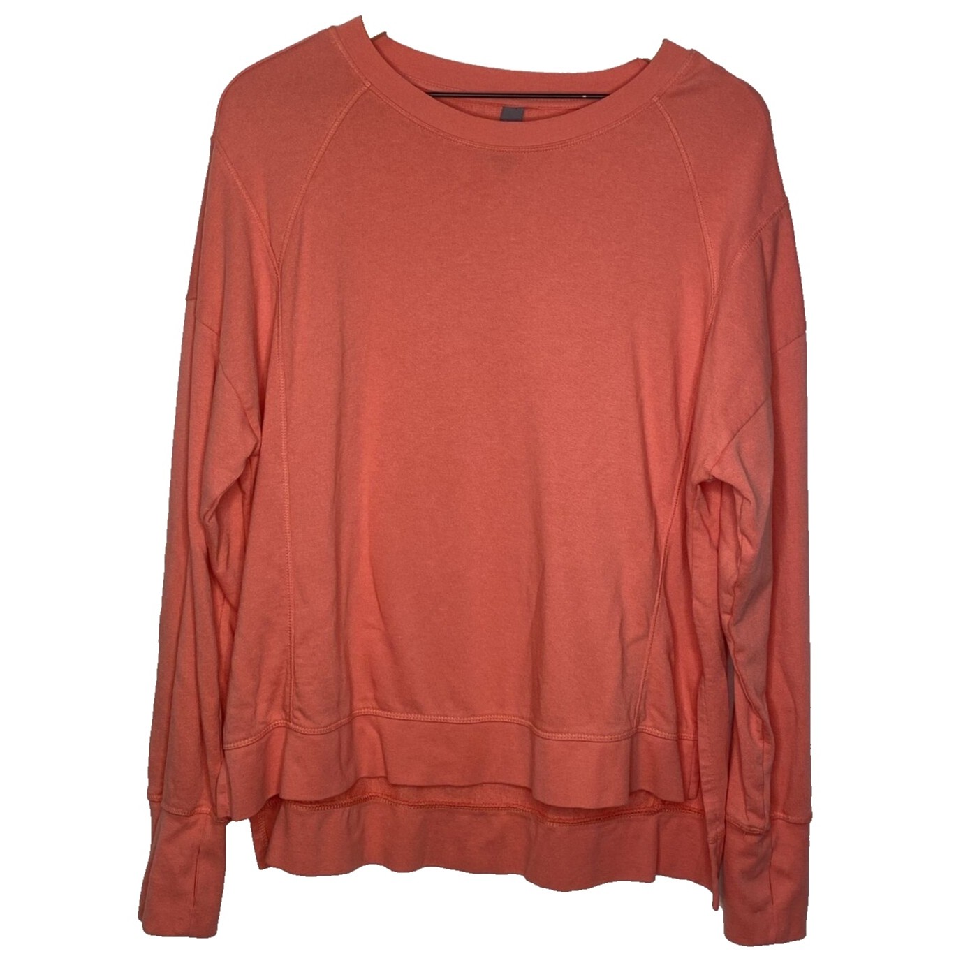 Sweaty Betty Size 14 After Class Pullover Sweatshirt Thumbhole Sb5622 Pink Coral
